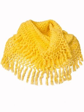 💛 American Eagle Bright Yellow Crochet Fringe Shawl | ONE SIZE 💛